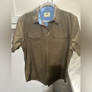 Men's Olive Green Short Sleeve Shirt